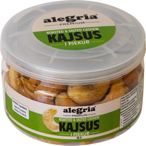 Roasted and salted cashew nuts 65 g Mini Can PET